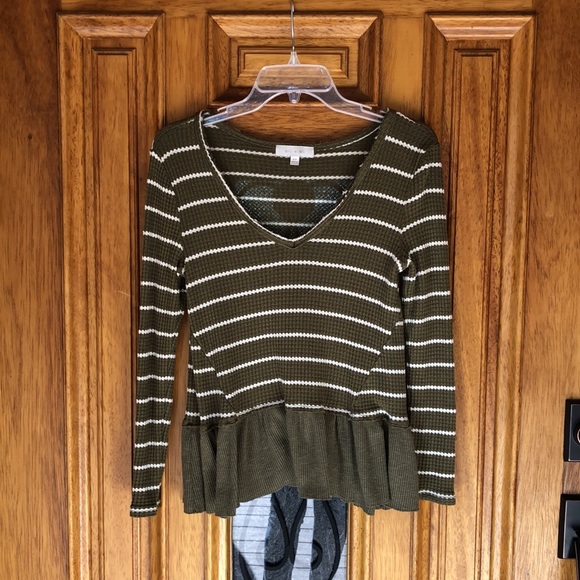 Anthropologie Tops - Anthropologie Thermal Stripe Top